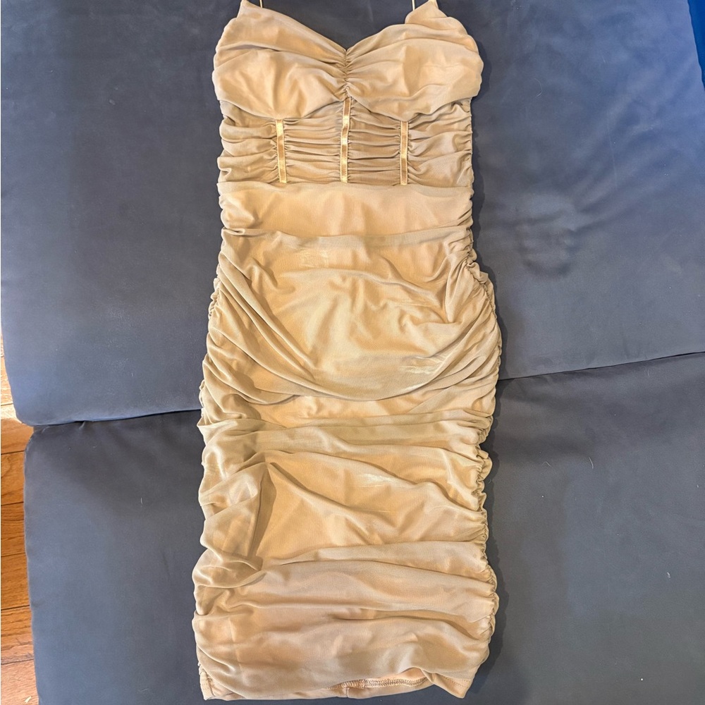 Tan mini dress